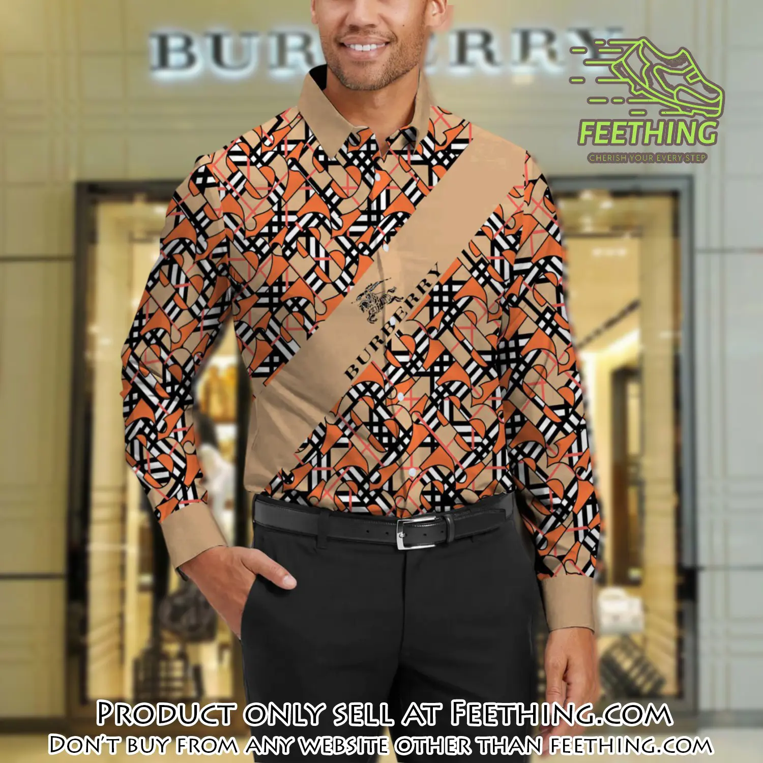 Burberry long sleeves button down shirt for elegant men lsb1017 ft5600096